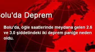 Bolu'da Deprem