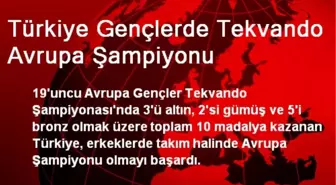 Türkiye Gençlerde Tekvando Avrupa Şampiyonu