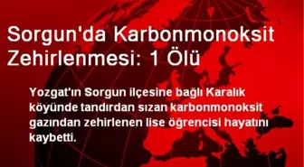 Sorgun'da Karbonmonoksit Zehirlenmesi: 1 Ölü