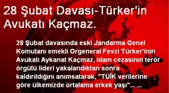 28 Şubat Davası-Türker'in Avukatı Kaçmaz.