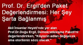 Prof. Dr. Ergil'den Paket Değerlendirmesi: Her Şey Şarta Bağlanmış