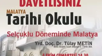 Selçuklu Döneminde Malatya Konulu Konferans 5 Ekim'de