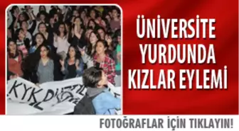 İzmir'de Üniversite Yurdunda Kızlar Eylemi