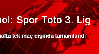 Futbol: Spor Toto 3. Lig