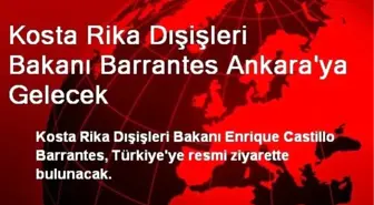 Kosta Rika Dışişleri Bakanı Barrantes Ankara'ya Gelecek