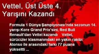 Vettel, Üst Üste 4. Yarışını Kazandı