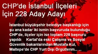 CHP'de İstanbul İlçeleri İçin 228 Aday Adayı