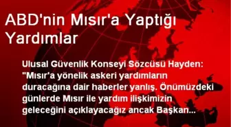 ABD'nin Mısır'a Yaptığı Yardımlar