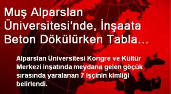 Muş Alparslan Üniversitesi'nde, İnşaata Beton Dökülürken Tabla Çöktü: 7 İşçi Yaralandı (2)