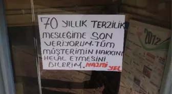 70 Yıllık Terzi Mesleğine Veda Etti