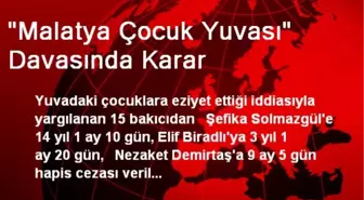 'Malatya Çocuk Yuvası' Davasında Karar
