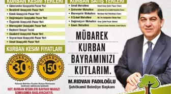 Şehitkamil'de Kurban Kesim ve Satış Yerleri Belirlendi