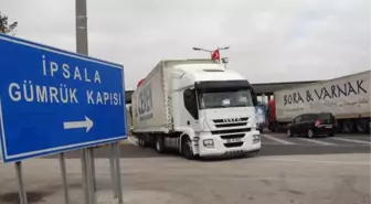 İpsala'da 10 Kilometrelik Tır Kuyruğu