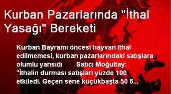 Kurban Pazarlarında 'İthal Yasağı' Bereketi