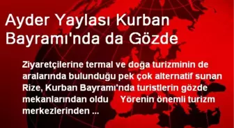 Ayder Yaylası Kurban Bayramı'nda da Gözde