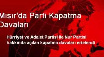 Mısır'da Parti Kapatma Davaları