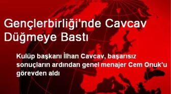 Gençlerbirliği'nde Cavcav Düğmeye Bastı