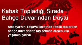 Kabak Topladığı Sırada Bahçe Duvarından Düştü