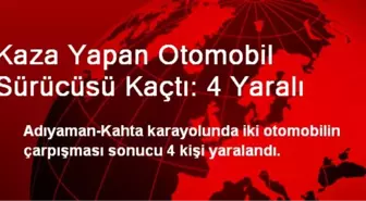 Kaza Yapan Otomobil Sürücüsü Kaçtı: 4 Yaralı