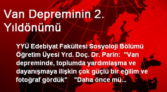 Van Depreminin 2. Yıldönümü