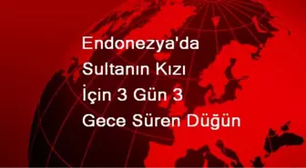 Endonezya'da Sultan Kızının Düğünü 3 Gün 3 Gece Sürdü