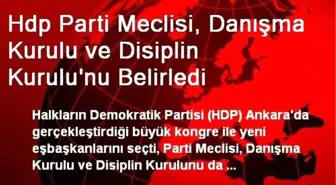 Hdp Parti Meclisi, Danışma Kurulu ve Disiplin Kurulu'nu Belirledi