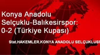 Konya Anadolu Selçuklu-Balıkesirspor: 0-2 (Türkiye Kupası)