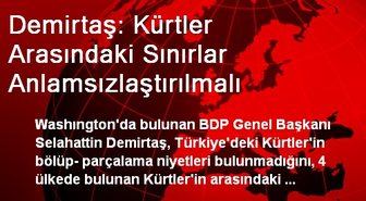 Demirtaş: Kürtler Arasındaki Sınırlar Anlamsızlaştırılmalı