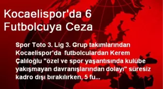 Kocaelispor'da 6 Futbolcuya Ceza