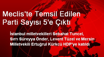 Meclis'te Temsil Edilen Parti Sayısı 5'e Çıktı