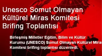 Unesco Somut Olmayan Kültürel Miras Komitesi Brifing Toplantısı