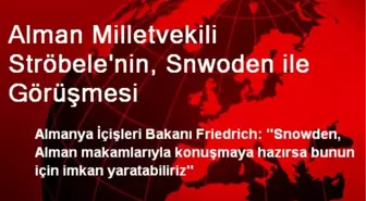 Alman Milletvekili Ströbele'nin, Snwoden ile Görüşmesi