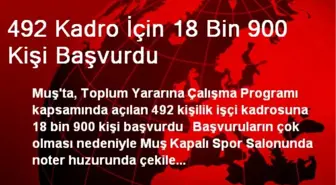 492 Kadro İçin 18 Bin 900 Kişi Başvurdu