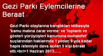 Gezi Parkı Eylemcilerine Beraat