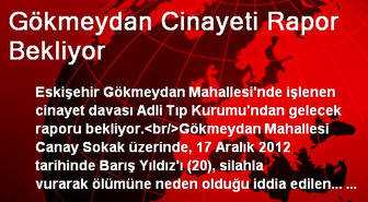 Gökmeydan Cinayeti Rapor Bekliyor
