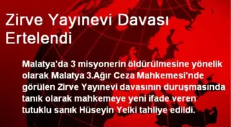 Zirve Yayınevi Davası Ertelendi