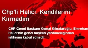 Chp'li Halıcı: Kendilerini Kırmadım