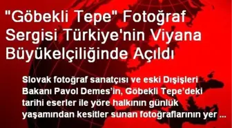 'Göbekli Tepe' Fotoğraf Sergisi Türkiye'nin Viyana Büyükelçiliğinde Açıldı