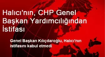 Halıcı'nın, CHP Genel Başkan Yardımcılığından İstifası