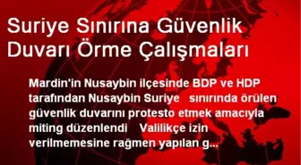 Suriye Sınırına Güvenlik Duvarı Örme Çalışmaları