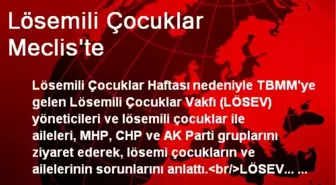 Lösemili Çocuklar Meclis'te