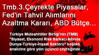 Tmb.3.Çeyrekte Piyasalar, Fed'in Tahvil Alımlarını Azaltma Kararı, ABD Bütçe Krizi ve Suriye'deki...