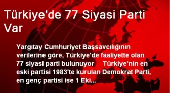 Türkiye'de 77 Siyasi Parti Var