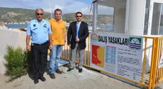 Foça'da Amatör Balıkçılara Tabelalı Uyarı