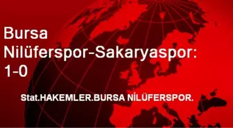 Bursa Nilüferspor-Sakaryaspor: 1-0