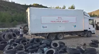 Fethiye'de 162 Ton Ömrünü Tamamlamış Lastik Geri Dönüştürüldü