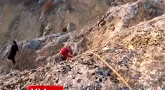 Keçinin İnadı Tutunca, Kurtarma Operasyonu Yapıldı