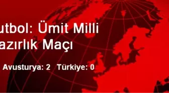 Futbol: Ümit Milli Hazırlık Maçı