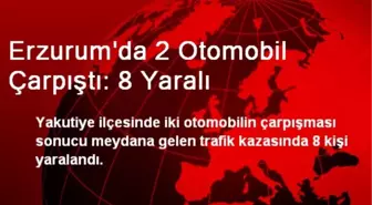 Erzurum'da 2 Otomobil Çarpıştı: 8 Yaralı