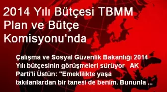 2014 Yılı Bütçesi TBMM Plan ve Bütçe Komisyonu'nda